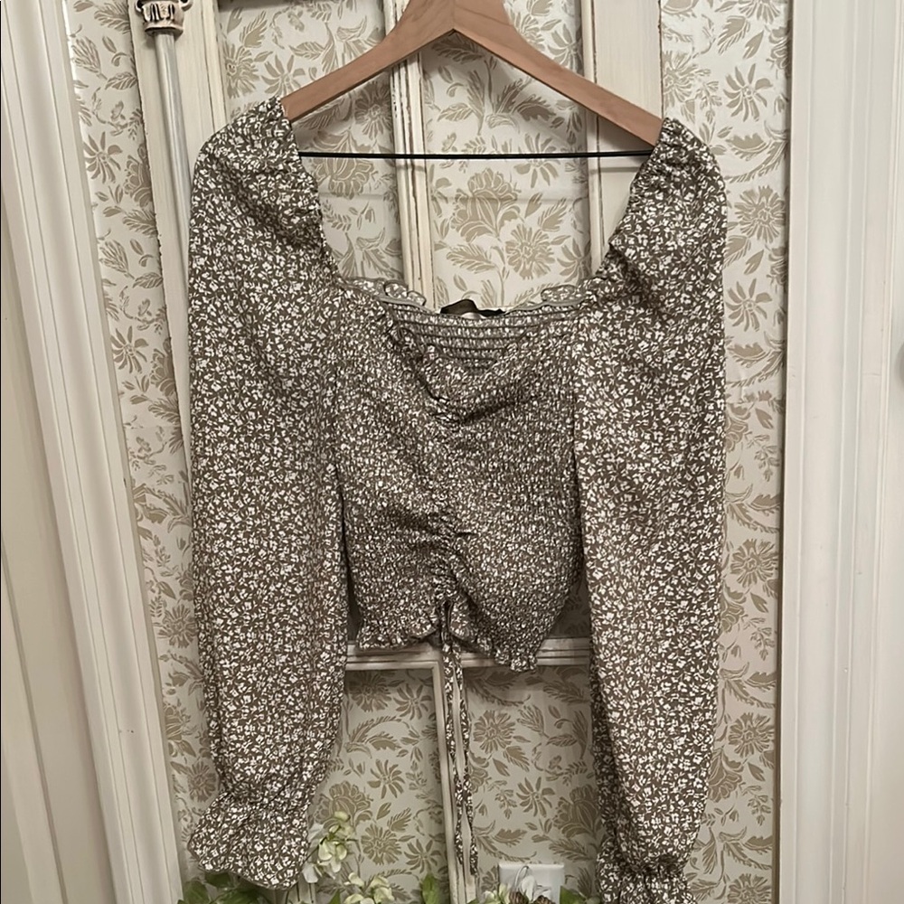 Floral smocked top